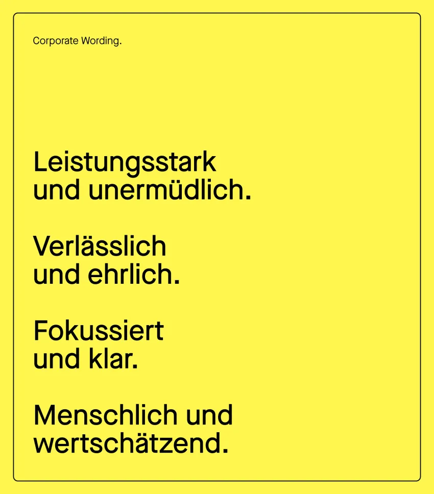 Projekt Jäger Bau Corporate Wording