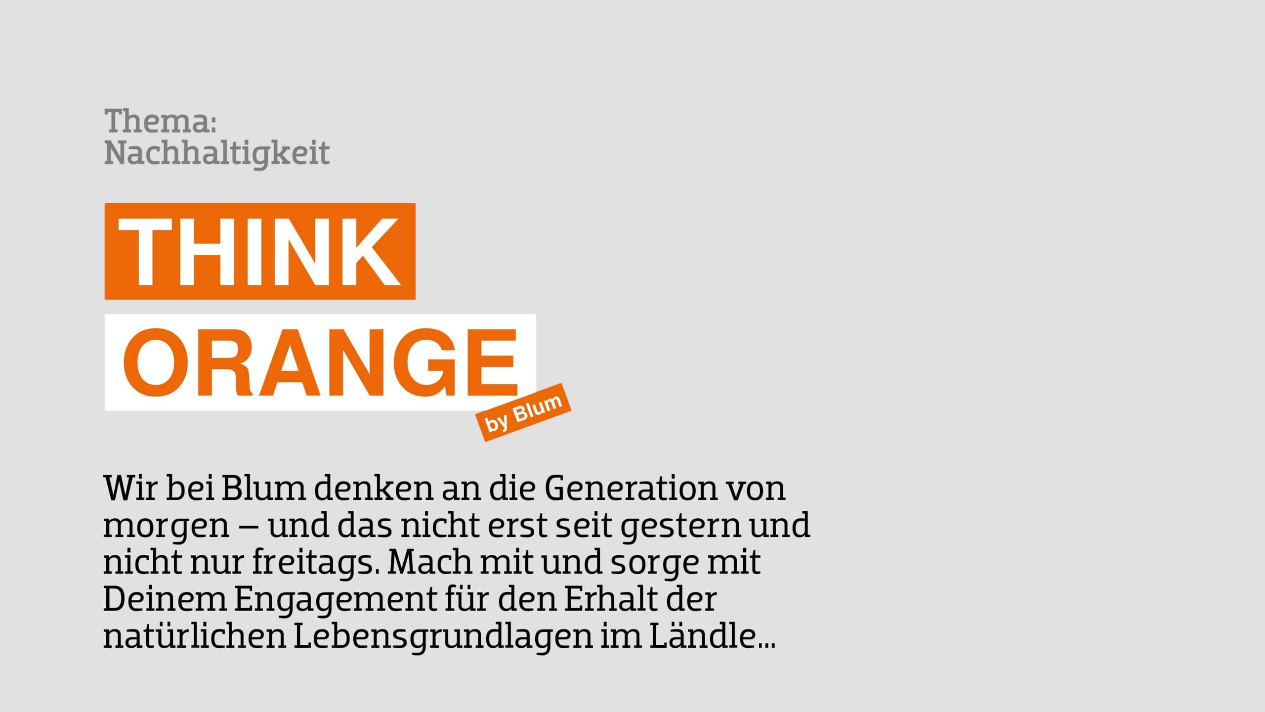 Blum Lehrlingswerbung Kampagne Start Orange